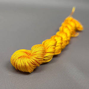 (18 метрів) Шнур нейлоновий, капроновий (шамбала) 1 мм - Жовтий яскравий