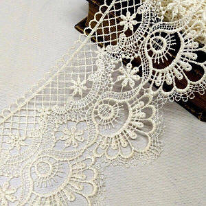 (1 м) Мереживо макраме Sindtex 12см Колір - Айворі (М729-107-084)