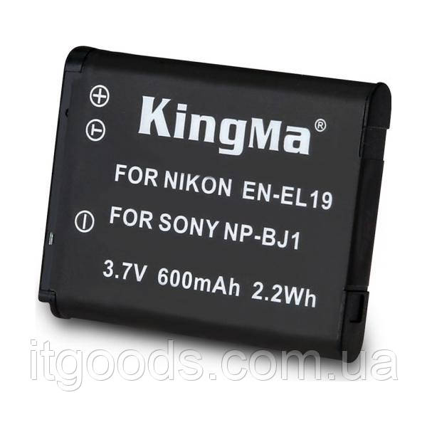 Оригінальний акумулятор KingMa EN-EL19 для Nikon S32 S100 S2500 S2600 S3200 S4300 S5200 S6500 S7000 W100, фото 1