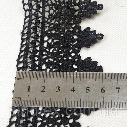 (1 м) Мереживо макраме Sindtex 6CM колір-чорний (M729-63-039), фото 4