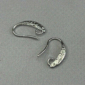 1 пара - Швензи для сережок гіпоалергенний сплав Рибка 17 мм - сталь