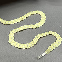 1 м - Блискітка на нитці 7 мм - світло-жовта