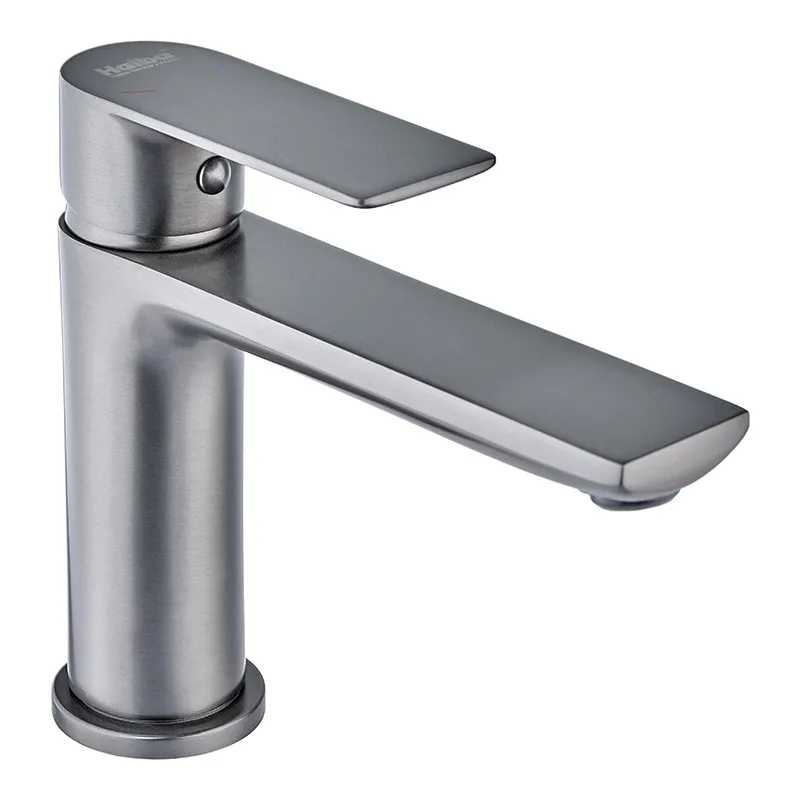 Змішувач для умивальника Haiba Alex 001 Long Graphite (HB3993), фото 1