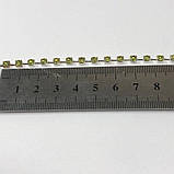 1м - Стразовий ланцюг SS 16 (4 мм) Жовтий кристал у сріблі, фото 4