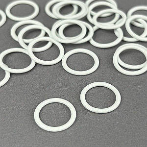 10 шт. - Білий 1 см регулятор (МЕТАЛ) для бретелей бюстгальтера (кільце)