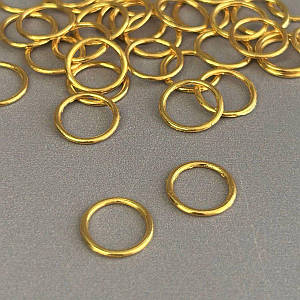 10 шт. - Золотий регулятор 1 см (метал) для бюстгальтера (кільце)