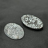 10 шт - Стрази акрилові пришивні 20х30 мм, серебро граненное, фото 2