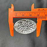 10 шт - Стрази акрилові пришивні 20х30 мм, серебро граненное, фото 4