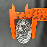 10 шт - Стрази акрилові пришивні 20х30 мм, серебро граненное, фото 5