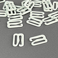 10 шт. - Білий 1,2 см регулятор (МЕТАЛ) для бретелів бюстгальтера (застібка)