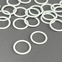 10 шт. - Білий 1,2 см регулятор (МЕТАЛ) для бретелів бюстгальтера (кільце)