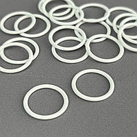 10 шт. - Білий 1,5 см регулятор (МЕТАЛ) для бретелів бюстгальтера (кільце)