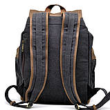 Міський рюкзак із кінської шкіри та парусини TARWA RG-0010-4lx Сірий, фото 4