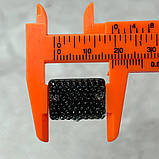 20 шт - Стрази акрилові пришивні 13х18 мм, чорний рефлений, фото 3