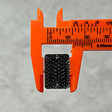 20 шт - Стрази акрилові пришивні 13х18 мм, чорний рефлений, фото 4