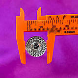 20 шт - Стрази акрилові пришивні 17 мм, срібло пірамідка, фото 3