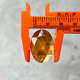20 шт - Стрази акрилові пришивні 17х25 мм, бурштиновий, фото 4