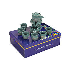 Набір для чайної церемонії Lesko #16 Гірський пейзаж для приготування чаю піали з чайником на 6 персон