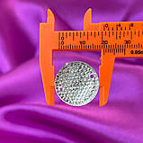 20 шт - Стрази акрилові пришивні 20 мм, срібло рефлене, фото 3