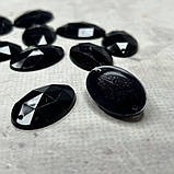 20 шт - Стрази акрилові пришивні 20х30 мм, чорний, фото 2