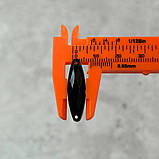 20 шт - Стрази акрилові пришивні 8х28 мм, чорний, фото 4