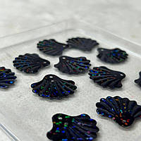 20мм Паєтка мушля 5г - чорний голограма