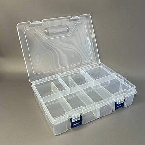 22,5х15,5 см 8 комірок пластикова тара-контейнер, органайзер для рукоділля та шиття