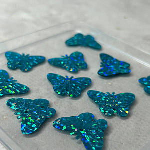 22мм Паєтка метелик 5г - бірюзовий голограма