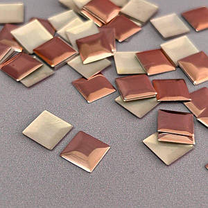 10г - Металострази термоклейові, квадрат 10 мм - рожевий