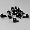 10 шт - Очі гвинтові для іграшок 12 мм з фіксатором - чорний, фото 2