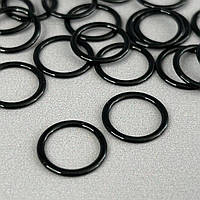 10 шт. - Чорний 1,2 см регулятор (МЕТАЛ) для бретелів бюстгальтера (кільце)