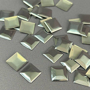 10г - Металострази термоклейові, квадрат 10 мм - срібло