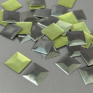 10г - Металострази термоклейові, квадрат 13 мм - срібло