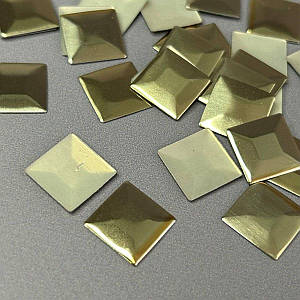 10г - Металострази термоклейові, квадрат 13 мм - золото світле