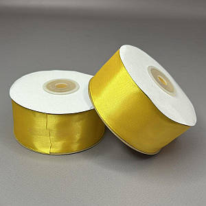 27 м - Стрічка атласна 38 мм (#015) - жовта