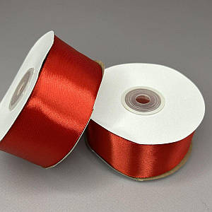 27 м - Стрічка атласна 38 мм (#054) - червона