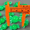 (20 гр) Намистини пластик цукерка 12х22 мм, - зелений, фото 3