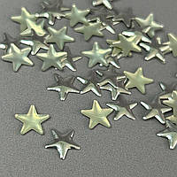 10г - Металострази термоклейові, зірка 10 мм - срібло