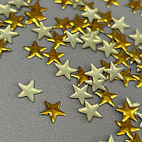 10г - Металострази термоклейові, зірка 8 мм - золото