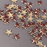 10г - Металострази термоклейові, зірка 8 мм - рожеві