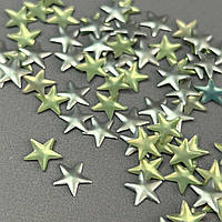 10г - Металострази термоклейові, зірка 8 мм - срібло матове