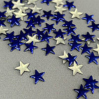 10г - Металострази термоклейові, зірка 8 мм - синій індиго