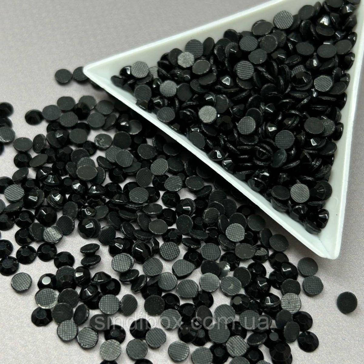 SS20 (4,6-4,8 мм) термоклейові стрази - 10 гр - col Jet, фото 1