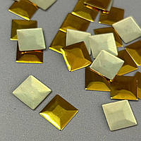 10г - Металострази термоклейові, квадрат 13 мм - золото жовте