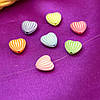 (20 гр) Намистини пластикові Сердечко 9х10 мм - МІКС, фото 2