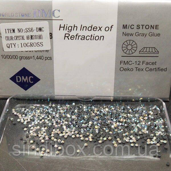 SS6 Термоклейні стрази дмс (DMC Китай) Col: CRYSTAL AB, фото 1