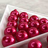 (20 грам) Намистини пластик Ø10 мм, - малиновий перламутр, фото 3