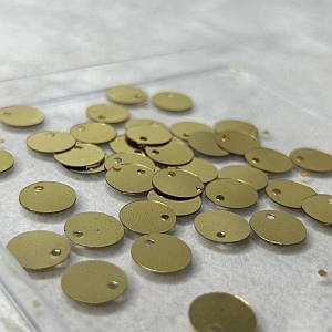 Ø10мм Паєтка монетка кругла 5г - золотой
