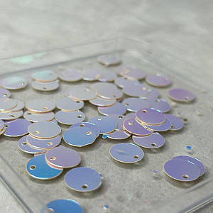 Ø10мм Паєтка монетка хамелеон 5г - білий