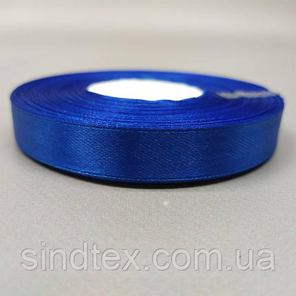 33 м - Стрічка атлас 1,2 см №8107 - електрик, фото 1